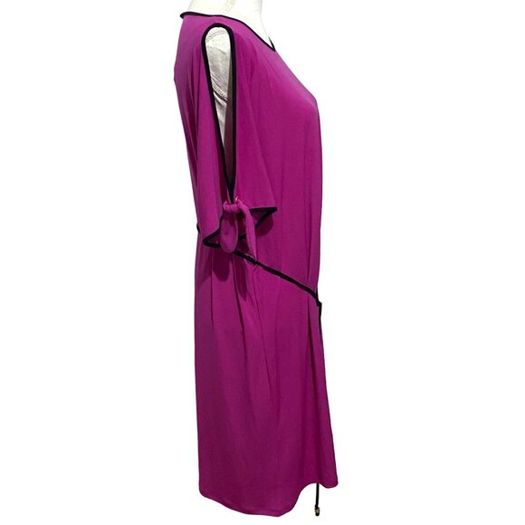 Ivanka Trump Cold Shoulder Dress XL Purple Fuchsia Knee Length Classy Date Night - Picture 3 of 8